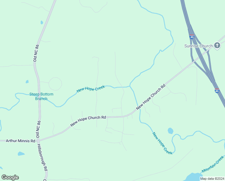 map of restaurants, bars, coffee shops, grocery stores, and more near 5309 Foxlair Road in Chapel Hill