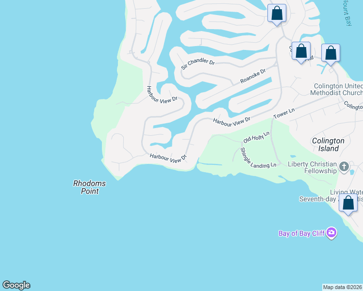 map of restaurants, bars, coffee shops, grocery stores, and more near 101 Virginia Dare Court in Kill Devil Hills
