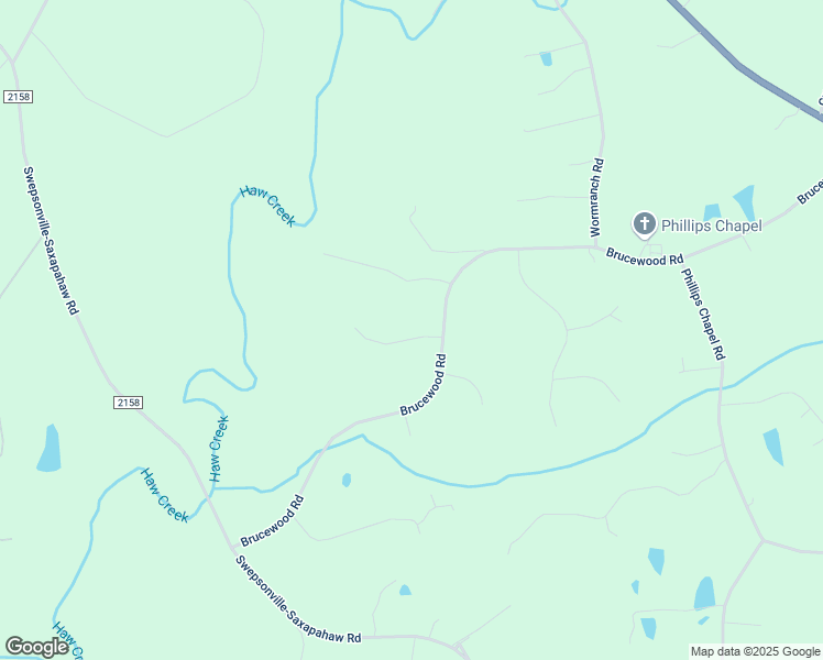 map of restaurants, bars, coffee shops, grocery stores, and more near 2024 Brucewood Road in Haw River