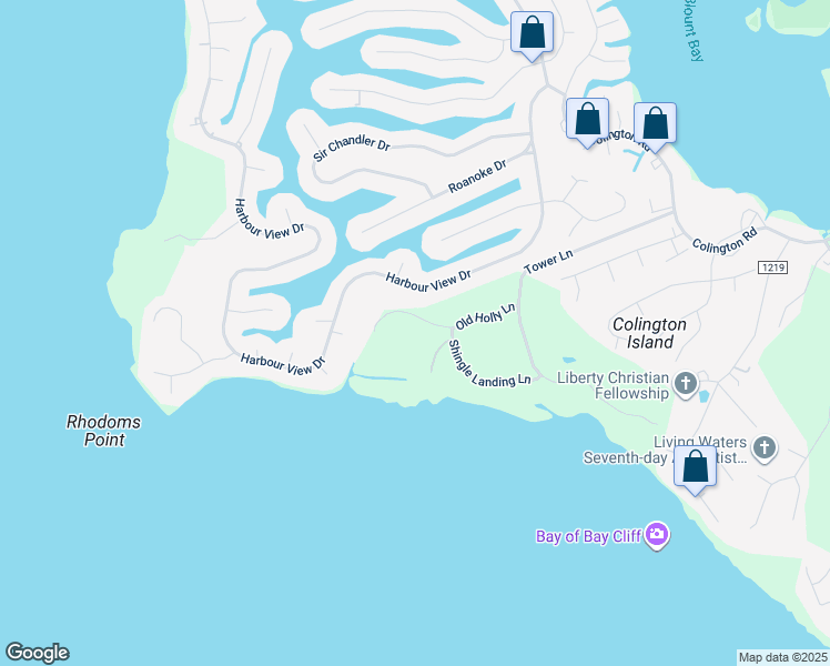 map of restaurants, bars, coffee shops, grocery stores, and more near 217 Old Holly Lane in Kill Devil Hills