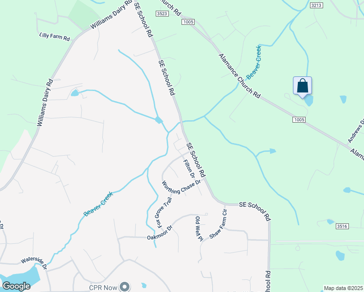 map of restaurants, bars, coffee shops, grocery stores, and more near 4595 Love Drive in Greensboro