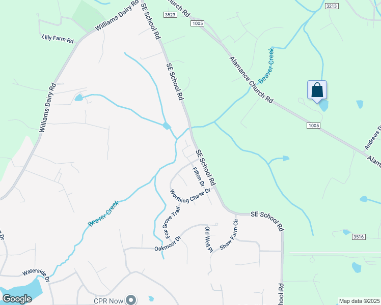 map of restaurants, bars, coffee shops, grocery stores, and more near 4595 Love Drive in Greensboro