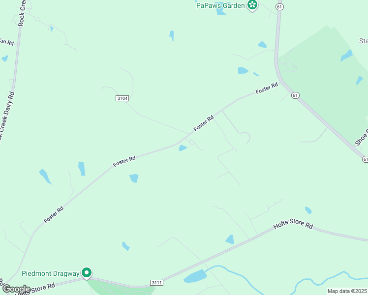 map of restaurants, bars, coffee shops, grocery stores, and more near 6596 Foster Road in Whitsett
