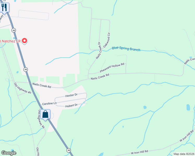 map of restaurants, bars, coffee shops, grocery stores, and more near 1309 Nails Creek Road in Dickson