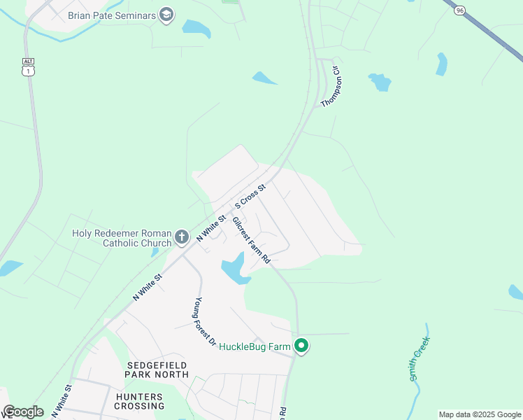 map of restaurants, bars, coffee shops, grocery stores, and more near 20 Cureton Drive in Youngsville