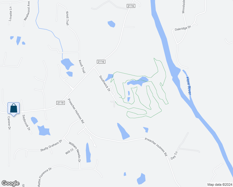 map of restaurants, bars, coffee shops, grocery stores, and more near 3208 Tracer Drive in Graham