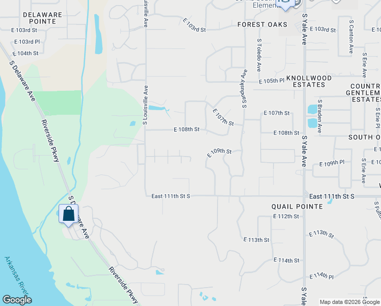 map of restaurants, bars, coffee shops, grocery stores, and more near 10807 South Oswego Avenue in Tulsa