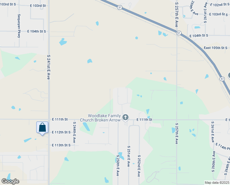 map of restaurants, bars, coffee shops, grocery stores, and more near 10885 Meadow Crest Drive in Broken Arrow
