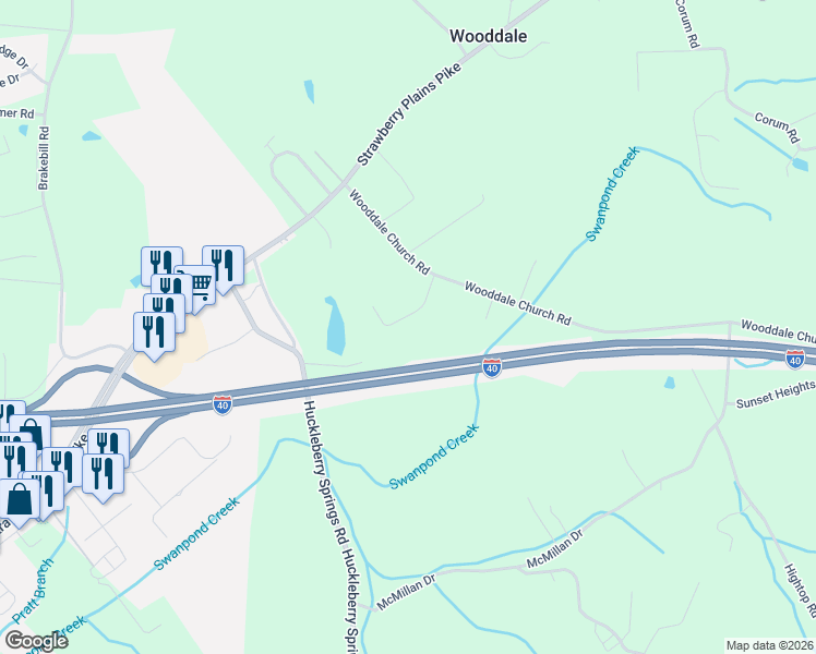 map of restaurants, bars, coffee shops, grocery stores, and more near 741 Tamiami Trail in Knoxville