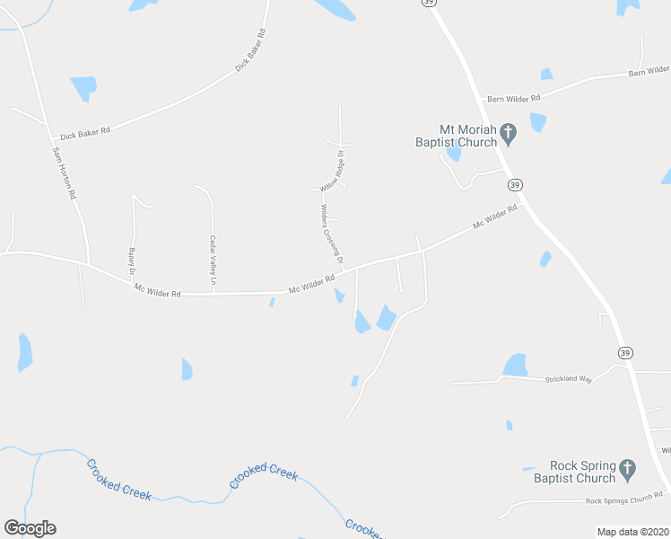 map of restaurants, bars, coffee shops, grocery stores, and more near 15 Wilders Crossing Drive in Louisburg