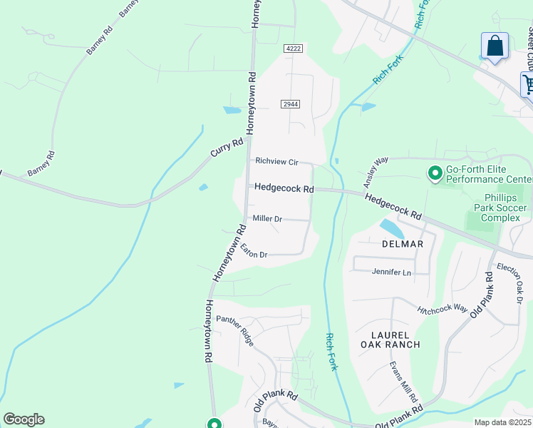 map of restaurants, bars, coffee shops, grocery stores, and more near 159 Miller Drive in High Point