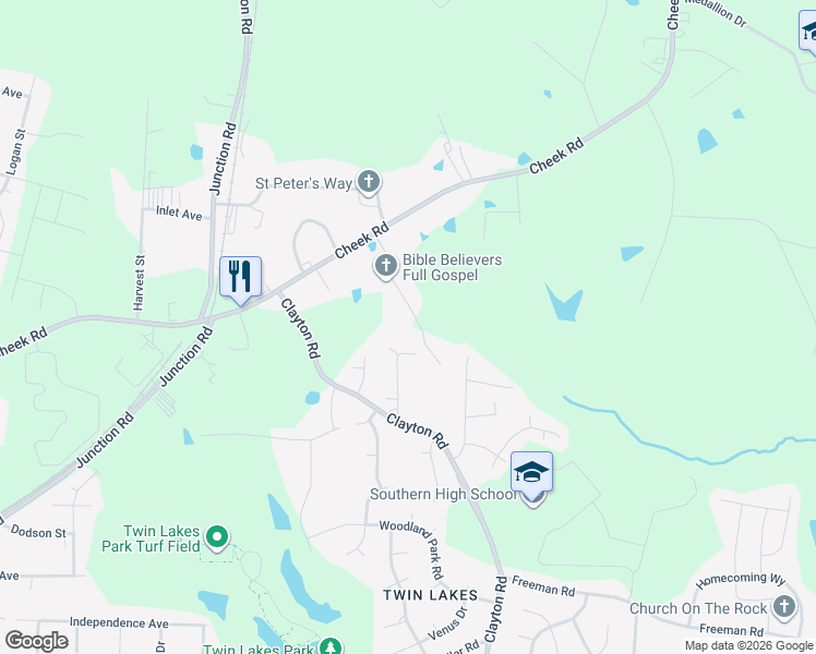 map of restaurants, bars, coffee shops, grocery stores, and more near 701 Hurley Road in Durham