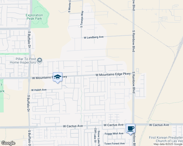 map of restaurants, bars, coffee shops, grocery stores, and more near 7271 West Elessar Avenue in Las Vegas