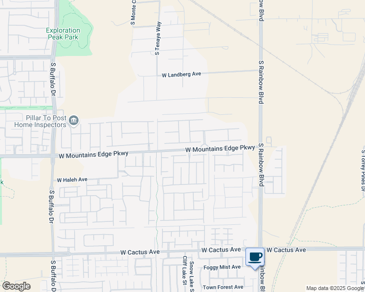 map of restaurants, bars, coffee shops, grocery stores, and more near 7271 West Elessar Avenue in Las Vegas