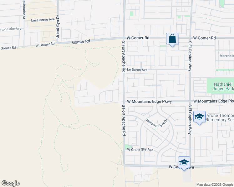 map of restaurants, bars, coffee shops, grocery stores, and more near South Fort Apache Road in Las Vegas