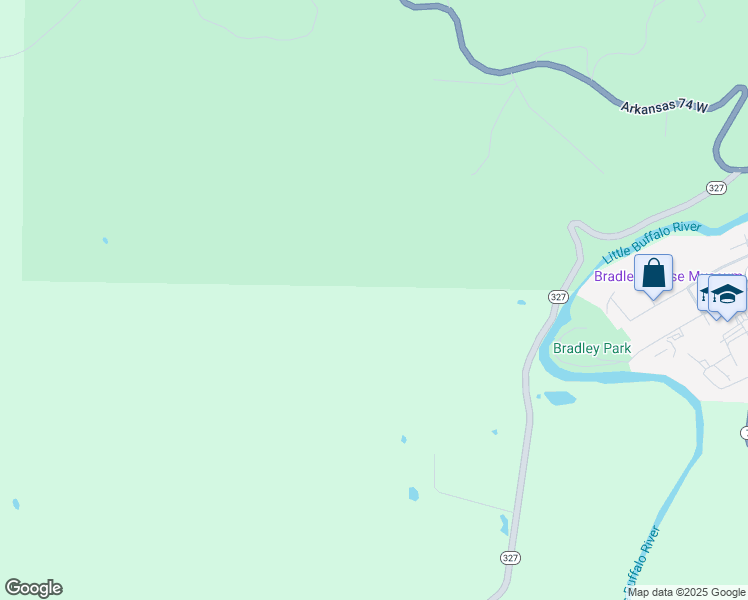 map of restaurants, bars, coffee shops, grocery stores, and more near Arkansas 327 in Jasper