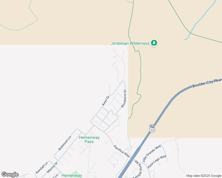 map of restaurants, bars, coffee shops, grocery stores, and more near 1001 Yates Lane in Boulder City