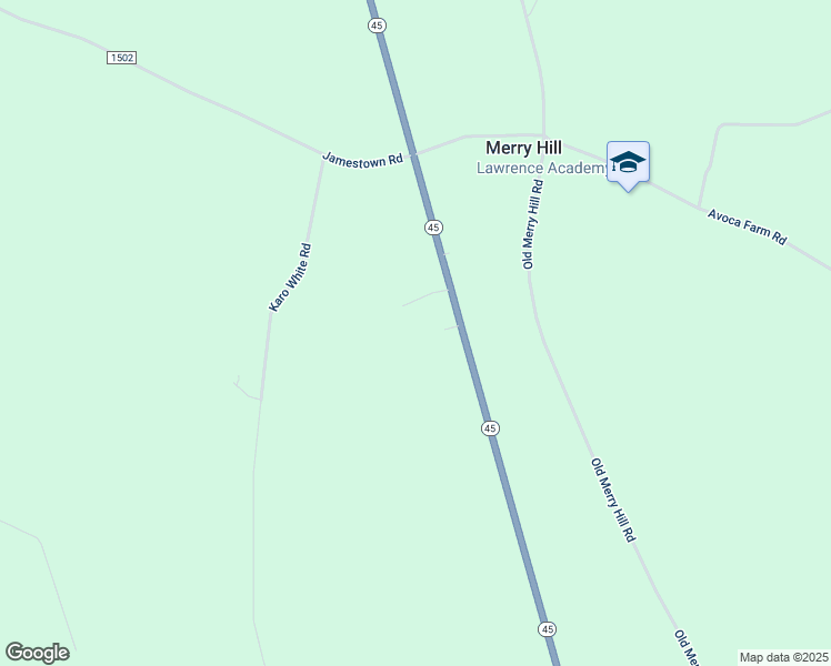 map of restaurants, bars, coffee shops, grocery stores, and more near 502 North Carolina 45 in Merry Hill