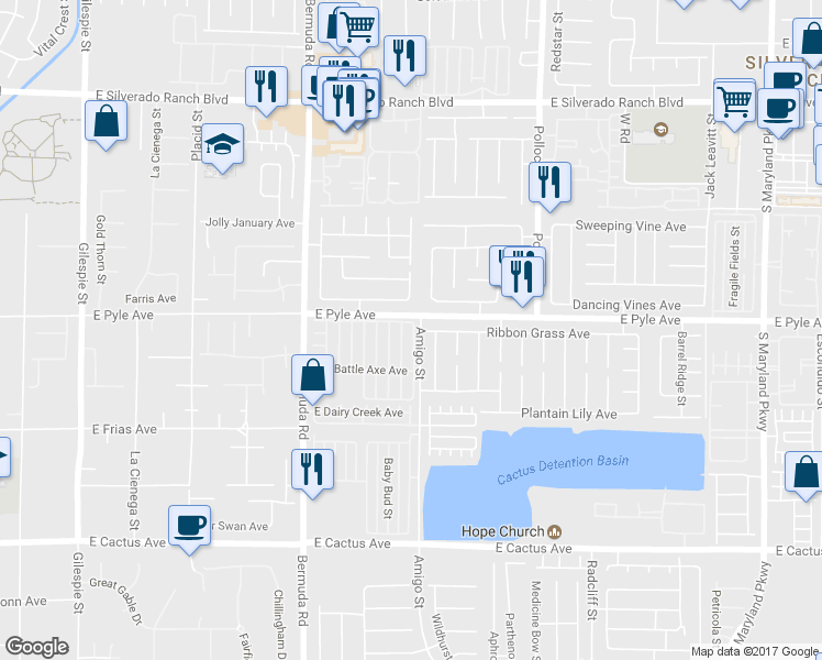 map of restaurants, bars, coffee shops, grocery stores, and more near 10113 Rolling Tree Street in Las Vegas