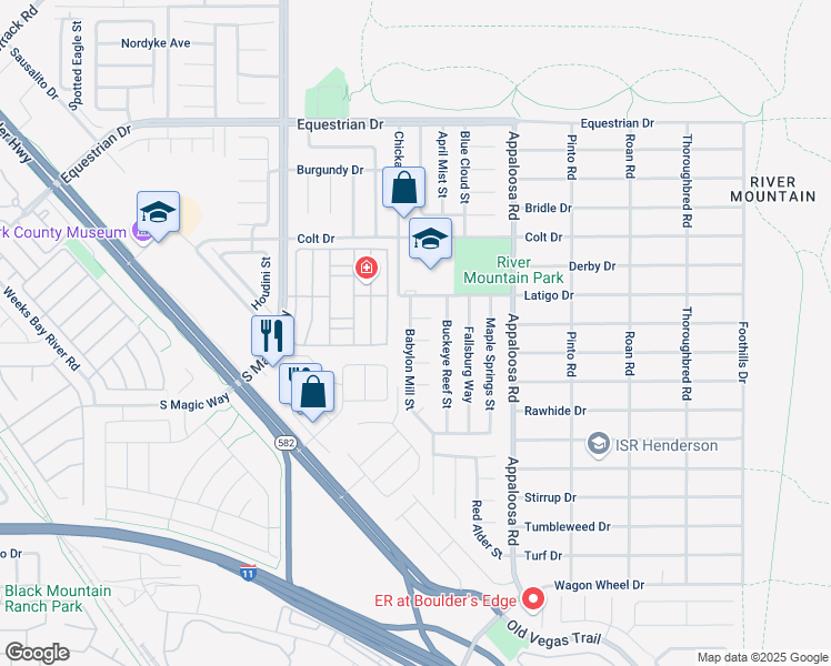 map of restaurants, bars, coffee shops, grocery stores, and more near 1306 Applejack Court in Henderson
