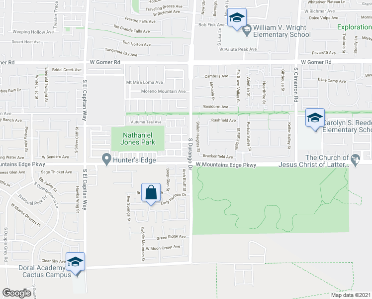 map of restaurants, bars, coffee shops, grocery stores, and more near 8608 Splendid Leaf Court in Las Vegas