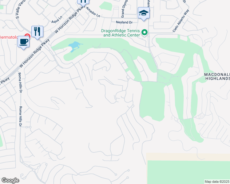 map of restaurants, bars, coffee shops, grocery stores, and more near 620 Dragon Mountain Court in Henderson