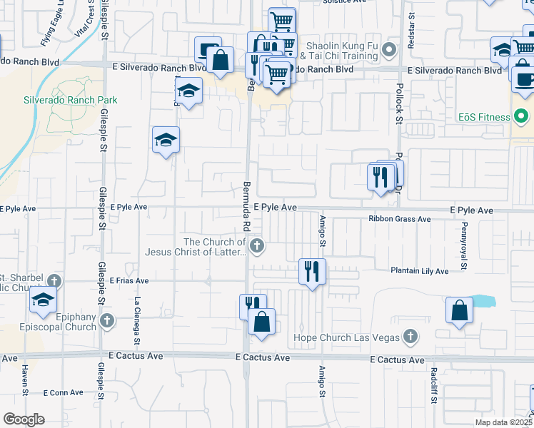 map of restaurants, bars, coffee shops, grocery stores, and more near 10119 Tumbling Tree Street in Las Vegas