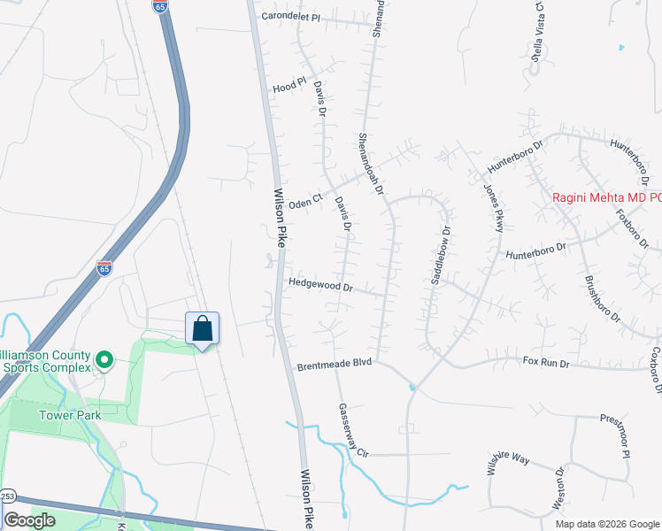 map of restaurants, bars, coffee shops, grocery stores, and more near 807 Davis Drive in Brentwood
