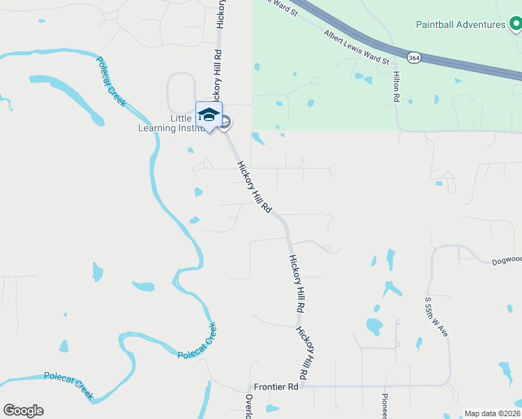 map of restaurants, bars, coffee shops, grocery stores, and more near 700 Hickory Hill Road in Sapulpa