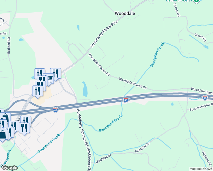 map of restaurants, bars, coffee shops, grocery stores, and more near 741 Tamiami Trail in Knoxville