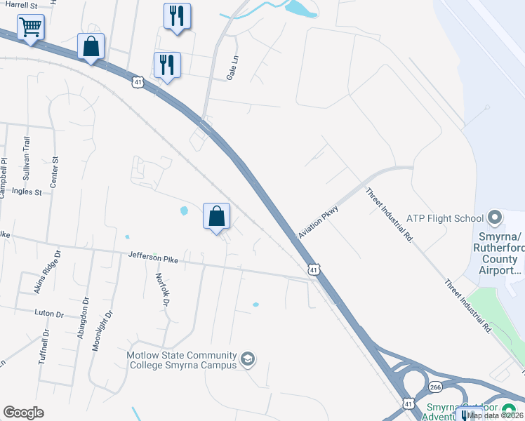 map of restaurants, bars, coffee shops, grocery stores, and more near 5616 Murfreesboro Road in La Vergne