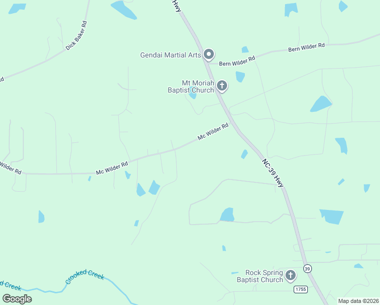 map of restaurants, bars, coffee shops, grocery stores, and more near 109 Mc Wilder Road in Louisburg