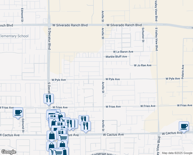 map of restaurants, bars, coffee shops, grocery stores, and more near 4441 Ginger Hills Avenue in Las Vegas