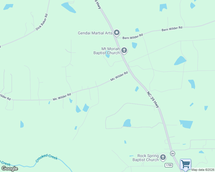 map of restaurants, bars, coffee shops, grocery stores, and more near 109 Mc Wilder Road in Louisburg