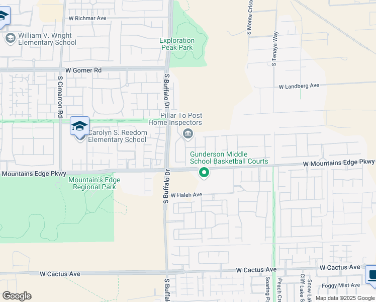 map of restaurants, bars, coffee shops, grocery stores, and more near 10038 Peak Lookout Street in Las Vegas