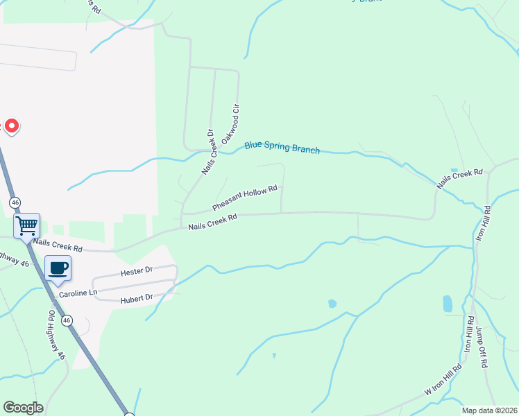 map of restaurants, bars, coffee shops, grocery stores, and more near 1320 Nails Creek Road in Dickson