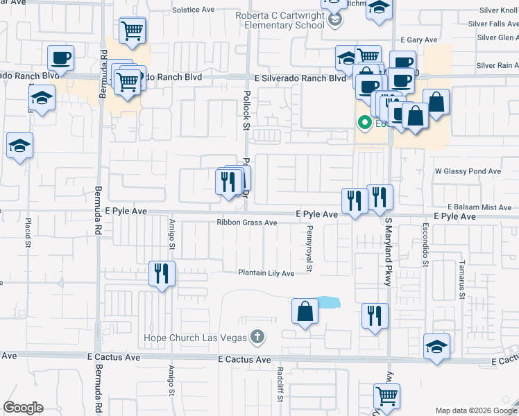 map of restaurants, bars, coffee shops, grocery stores, and more near 829 Dancing Vines Avenue in Las Vegas