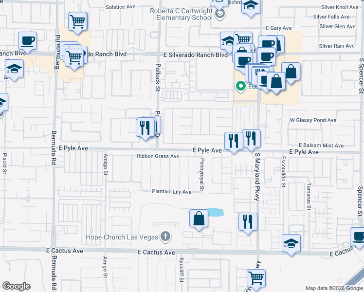 map of restaurants, bars, coffee shops, grocery stores, and more near 893 Dancing Vines Avenue in Las Vegas