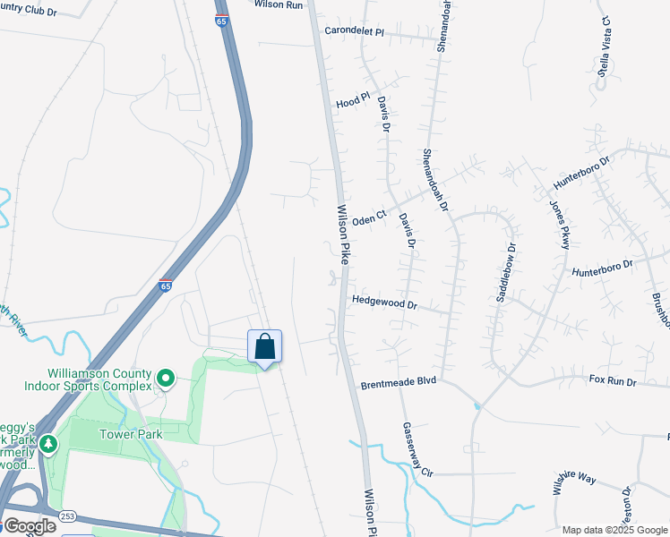 map of restaurants, bars, coffee shops, grocery stores, and more near 723 Wilson Pike in Brentwood