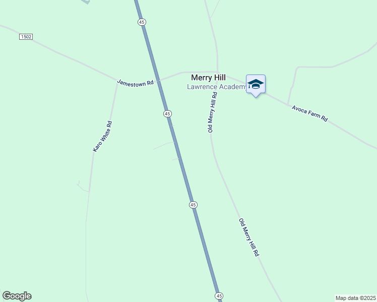 map of restaurants, bars, coffee shops, grocery stores, and more near 447 North Carolina 45 in Merry Hill