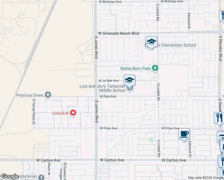 map of restaurants, bars, coffee shops, grocery stores, and more near 5948 Iris Vineyards Avenue in Las Vegas