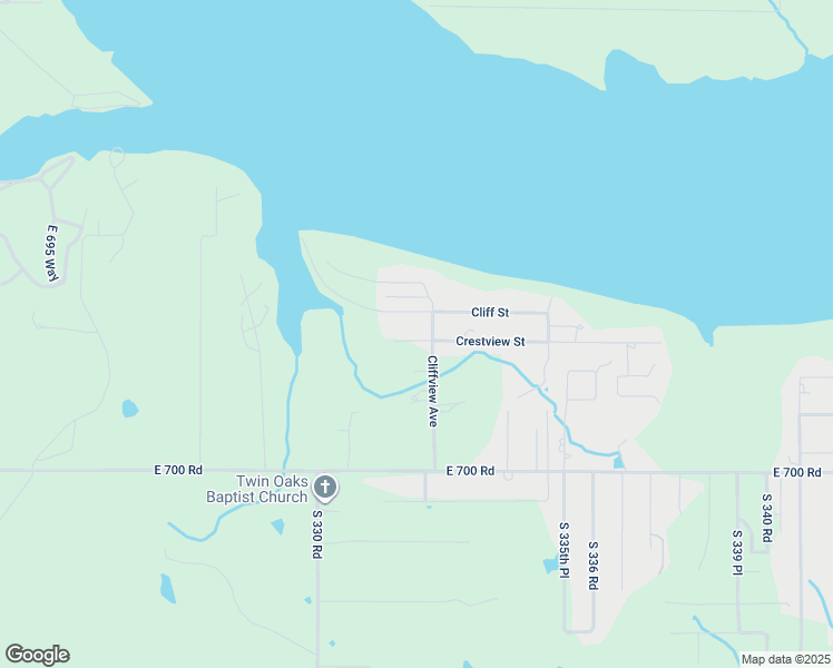 map of restaurants, bars, coffee shops, grocery stores, and more near 33162 East 696 Drive in Wagoner