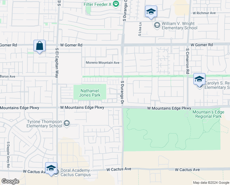 map of restaurants, bars, coffee shops, grocery stores, and more near 8638 Rowland Bluff Avenue in Las Vegas