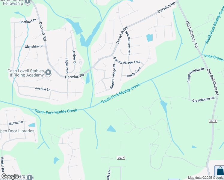 map of restaurants, bars, coffee shops, grocery stores, and more near 2148 Saponi Village Court in Winston-Salem