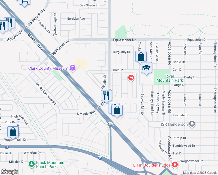 map of restaurants, bars, coffee shops, grocery stores, and more near 2001-2041 Las Americas St in Henderson