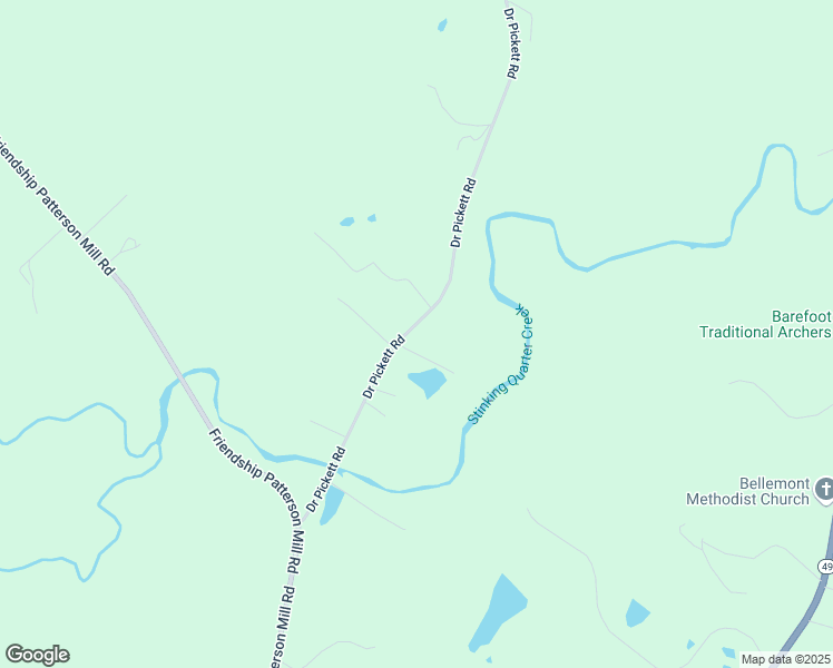 map of restaurants, bars, coffee shops, grocery stores, and more near 3849 Doctor Pickett Road in Burlington