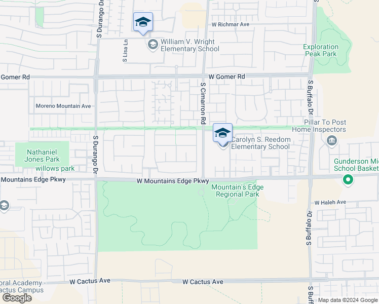 map of restaurants, bars, coffee shops, grocery stores, and more near 10000 Blairwood Court in Las Vegas