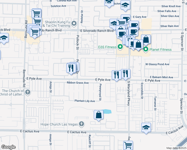 map of restaurants, bars, coffee shops, grocery stores, and more near 926 Dancing Vines Avenue in Las Vegas