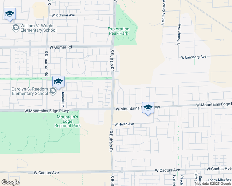 map of restaurants, bars, coffee shops, grocery stores, and more near 9999 Amber Field Street in Las Vegas