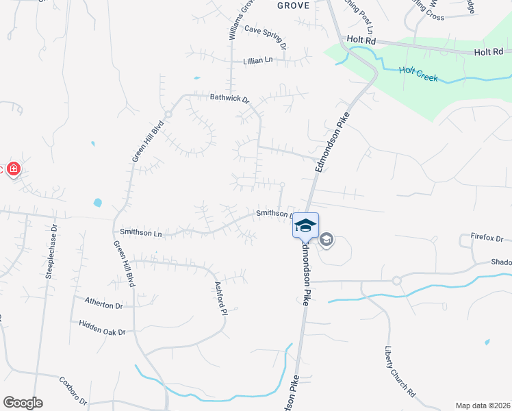 map of restaurants, bars, coffee shops, grocery stores, and more near 716 Leicester Circle in Brentwood